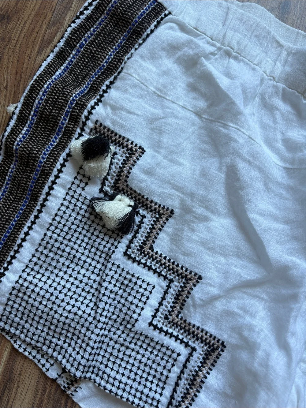 J.Crew Collection Mixed Media Linen Shorts